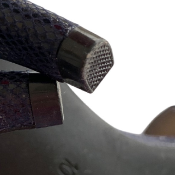 KELLY & KATIE High Heel Sandal Navy Blue With Ankle Strap 3” Heel Size 10 VGUC - Picture 10 of 16